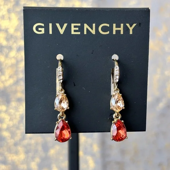 Givenchy Crystal Double Drop Earrings - Picture 3 of 7